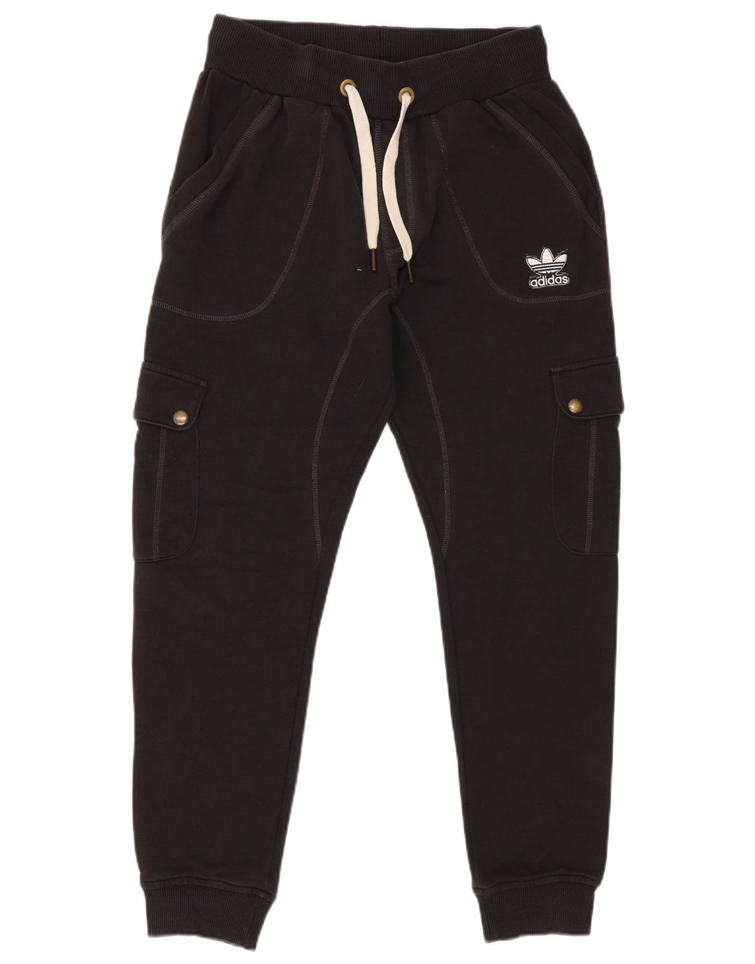 Pantaloni da tuta da uomo Adidas Cargo Joggers piccoli in cotone nero