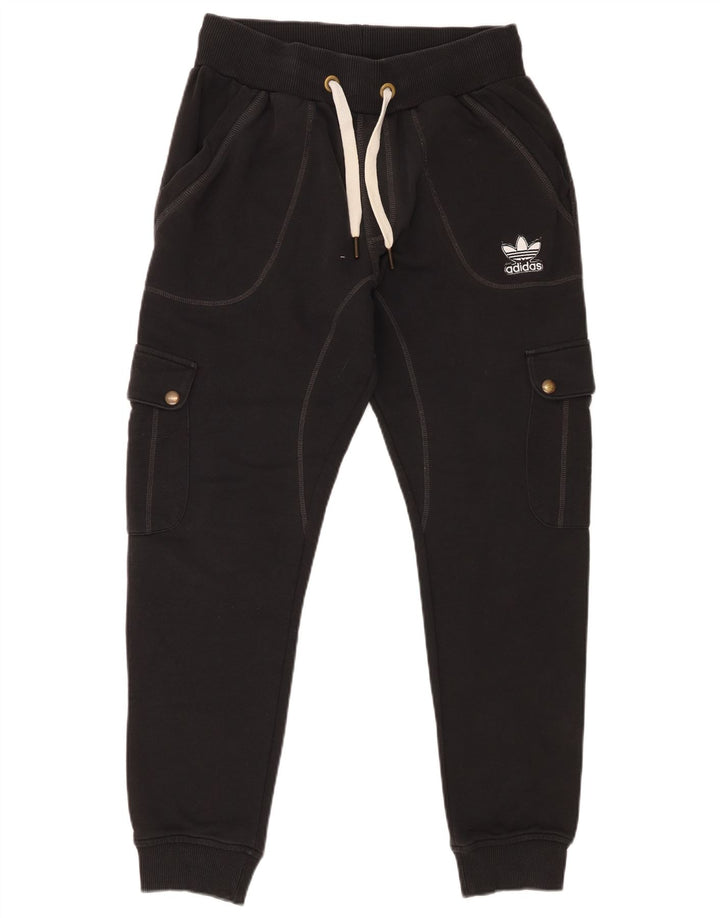 Pantaloni da tuta da uomo Adidas Cargo Joggers piccoli in cotone nero