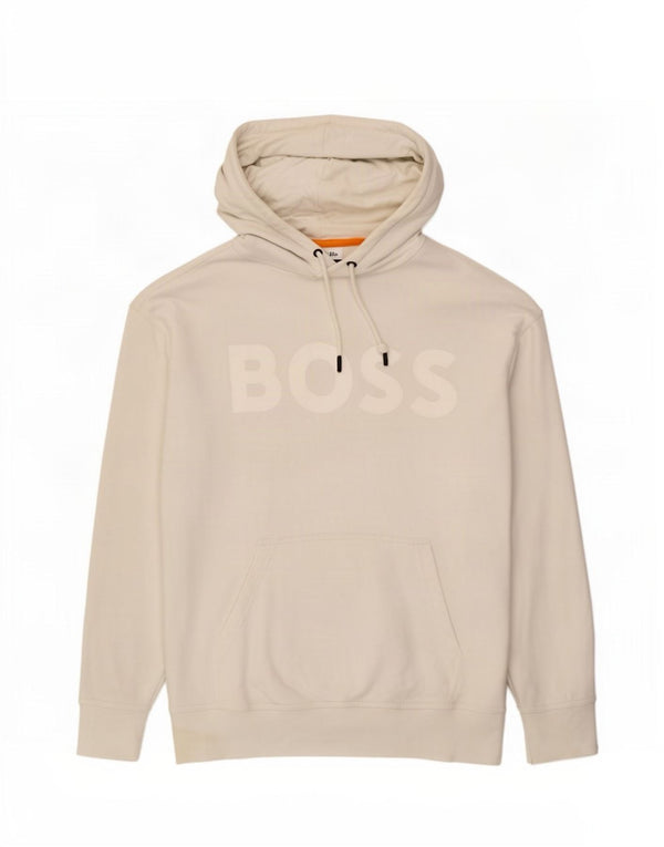 Hugo Boss Mens Graphic Hoodie Jumper XL White Cotton