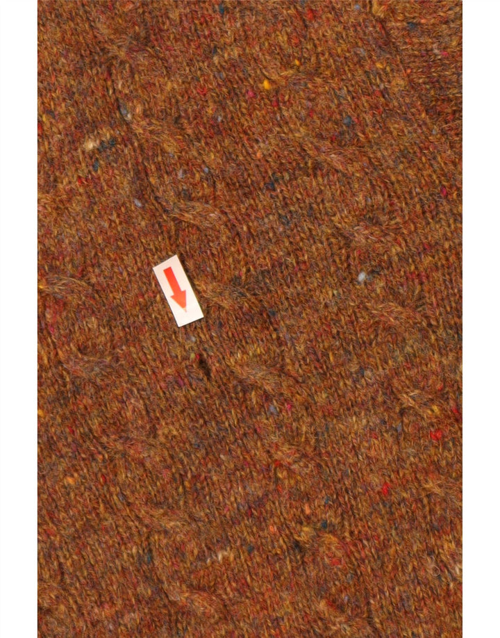 Maglione cardigan da uomo Benetton IT 50 Lana vergine screziata marrone medio