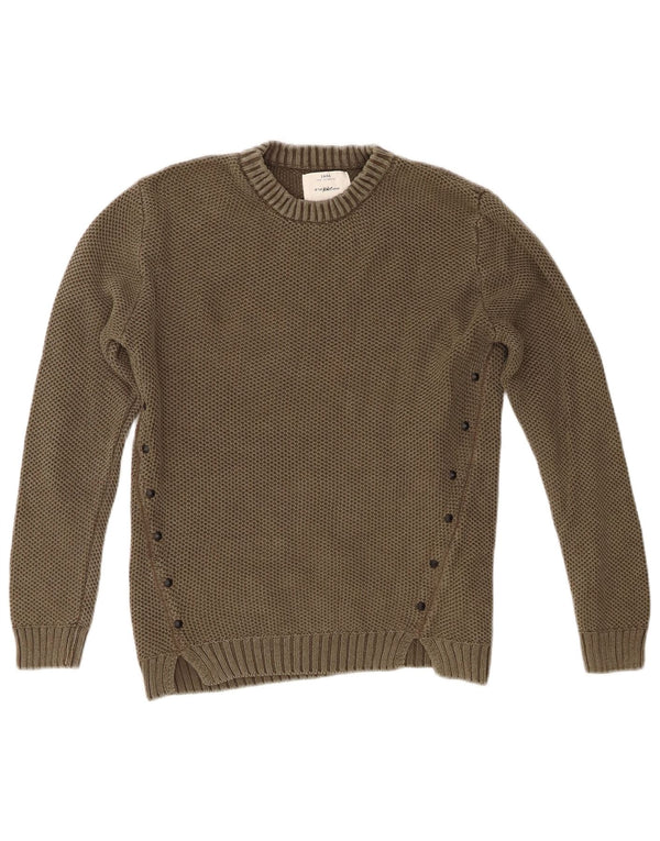 Maglione girocollo da bambino Zara 9-10 anni color kaki
