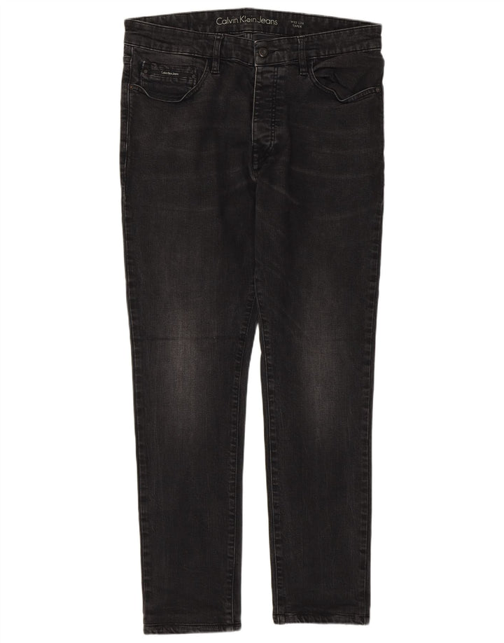 Jeans affusolati da uomo Calvin Klein W33 L29 cotone grigio