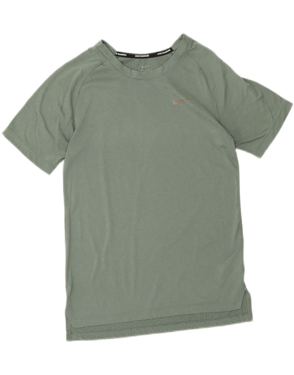 T-shirt NIKE da donna Dri Fit Top UK 10 Small verde poliestere