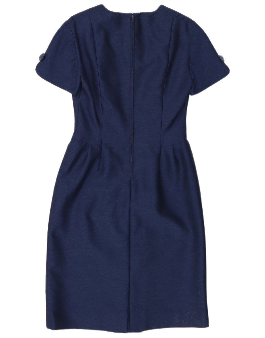 Abito tubino vintage da donna UK 10 piccolo blu navy