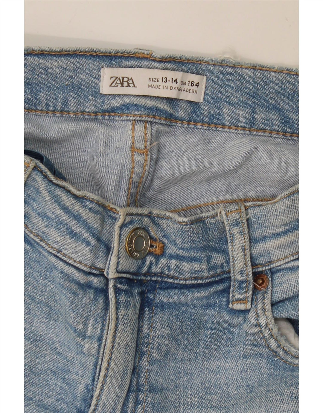 ZARA Girls Bootcut Jeans 13-14 Years W28 L27 Blue Vintage Zara and Second-Hand Zara from Messina Hembry 