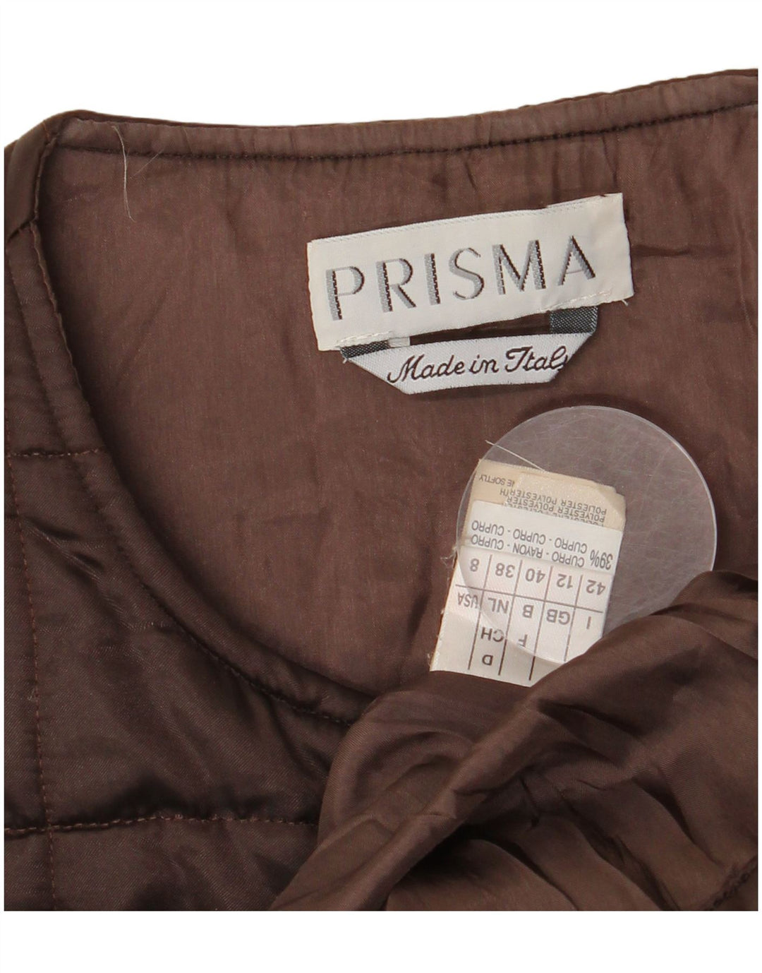 Gilet imbottito da donna Prisma UK 12 Acetato marrone medio