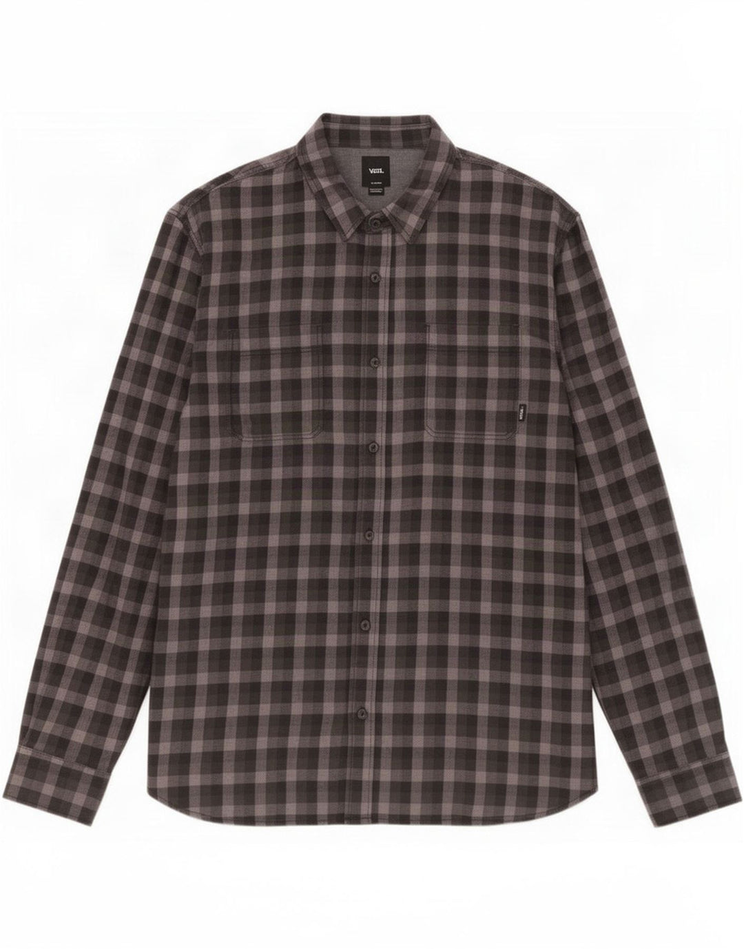 Camicia Vans da uomo su misura in flanella XL in cotone a quadretti nero