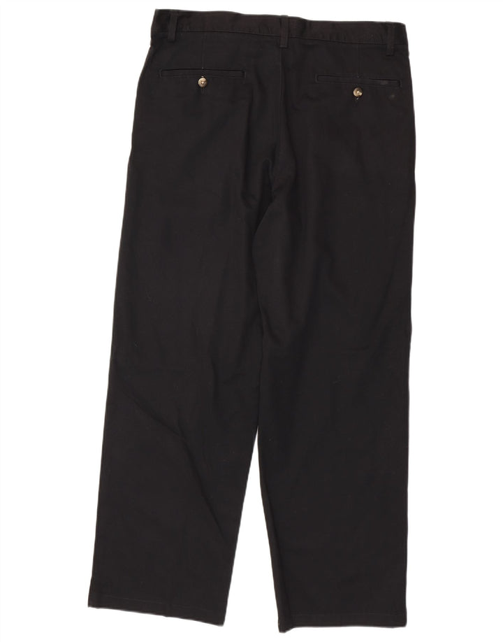 Pantaloni chino da uomo con pegging EDDIE BAUER W35 L30 cotone nero