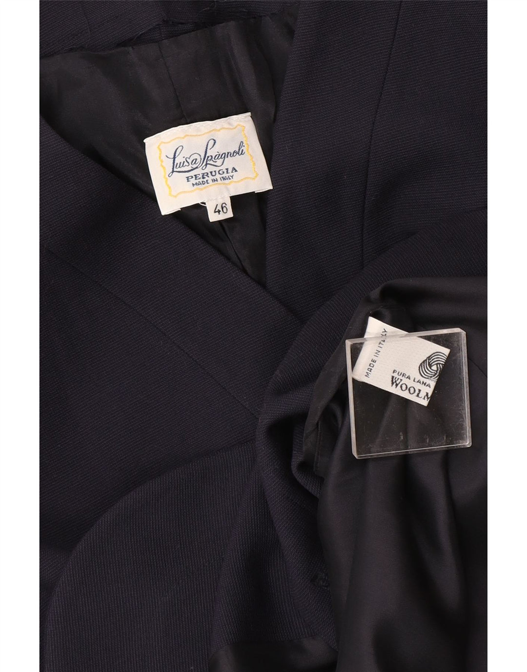 Giacca Blazer Doppiopetto Donna Luisa Spagnoli IT 46 Large Blu Navy