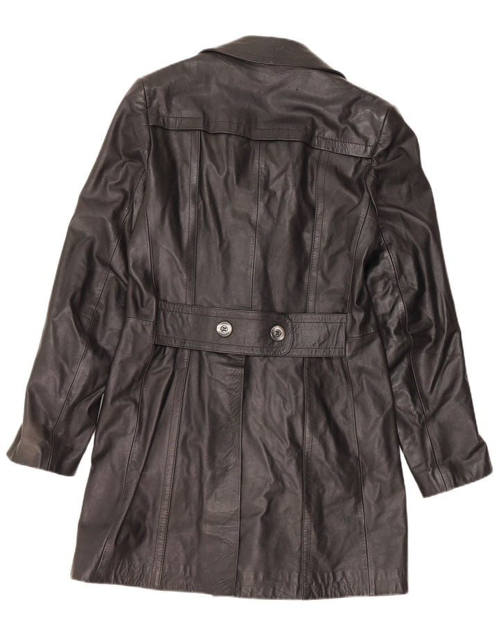 Cappotto in pelle da uomo VINTAGE IT 48 Medio in pelle nera