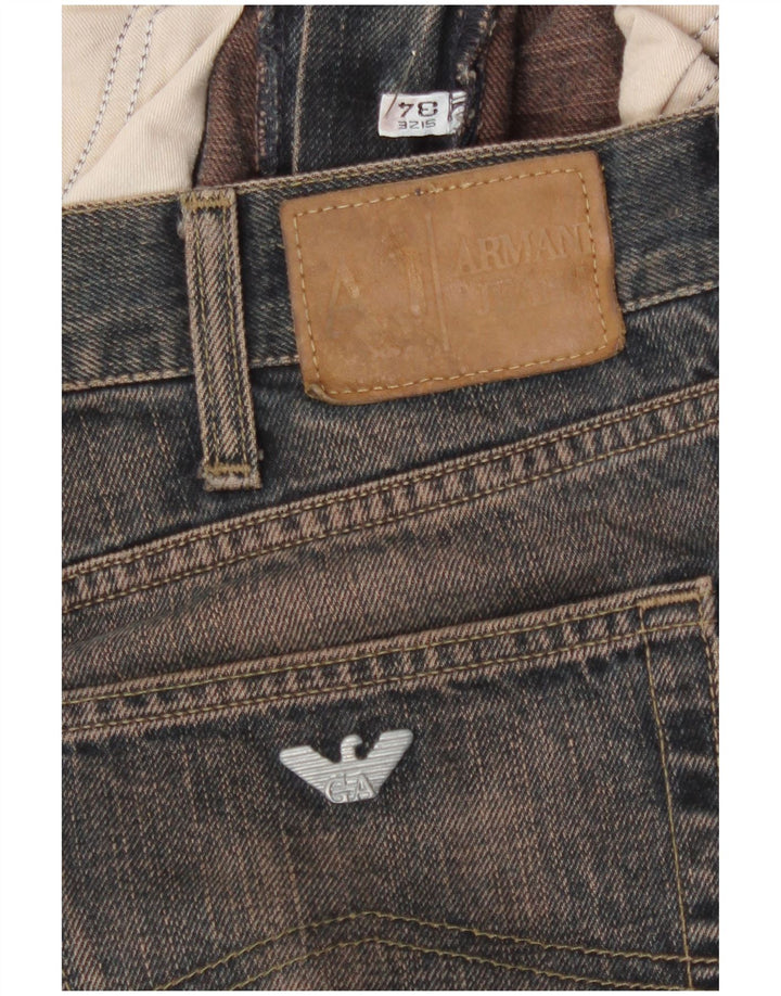 Jeans Bootcut da donna Armani W34 L32 cotone blu navy