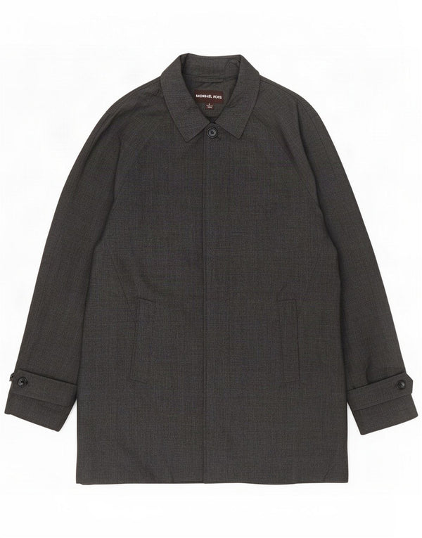 Michael Kors Cappotto da uomo UK 40 Large Grey Check Poliestere
