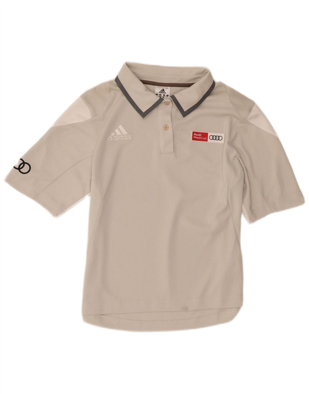 Polo grafica da donna Adidas UK 14 poliestere grigio medio