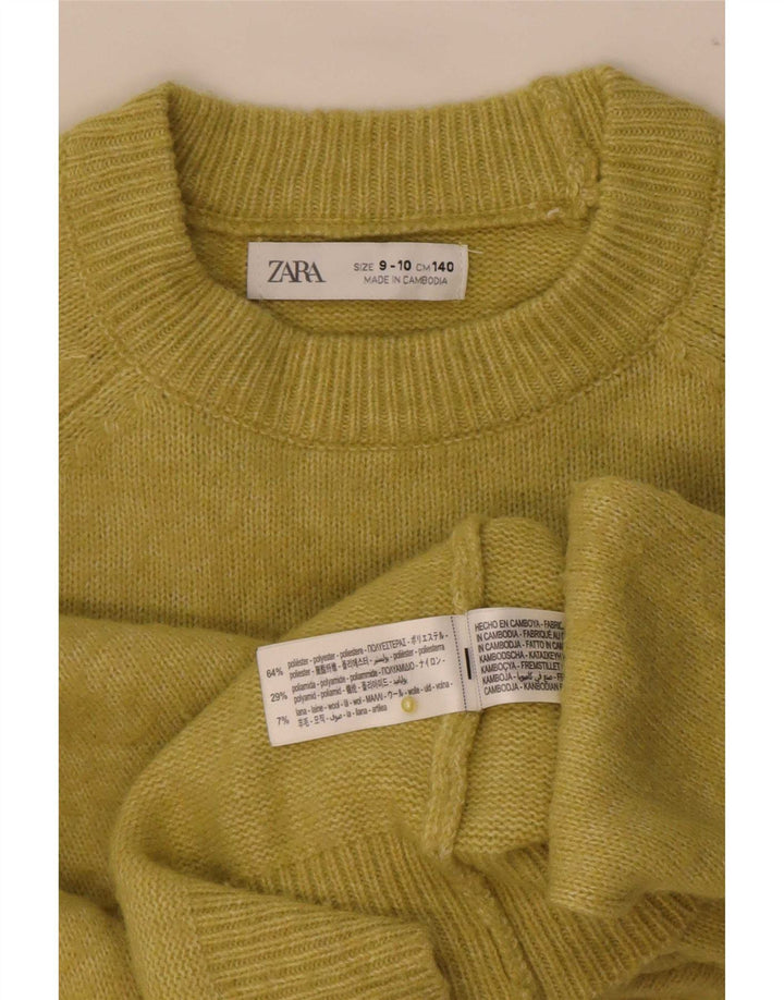 Maglione girocollo da bambino Zara 9-10 anni in poliestere verde