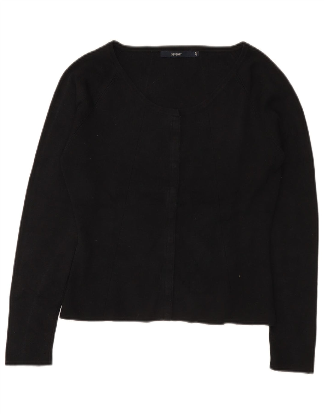 Seventy Maglione cardigan corto da donna IT 42 Seta nera media