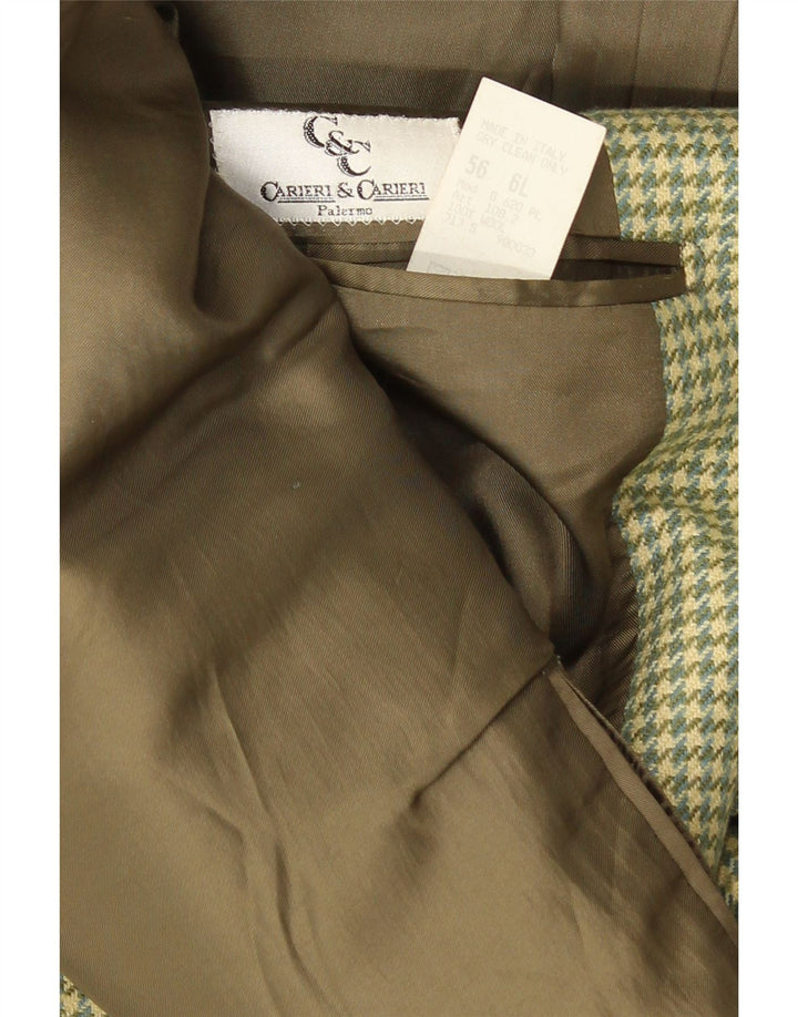 Giacca Blazer 2 Bottoni Uomo Carieri&Carieri IT 56 3XL Pied De Poule Verde
