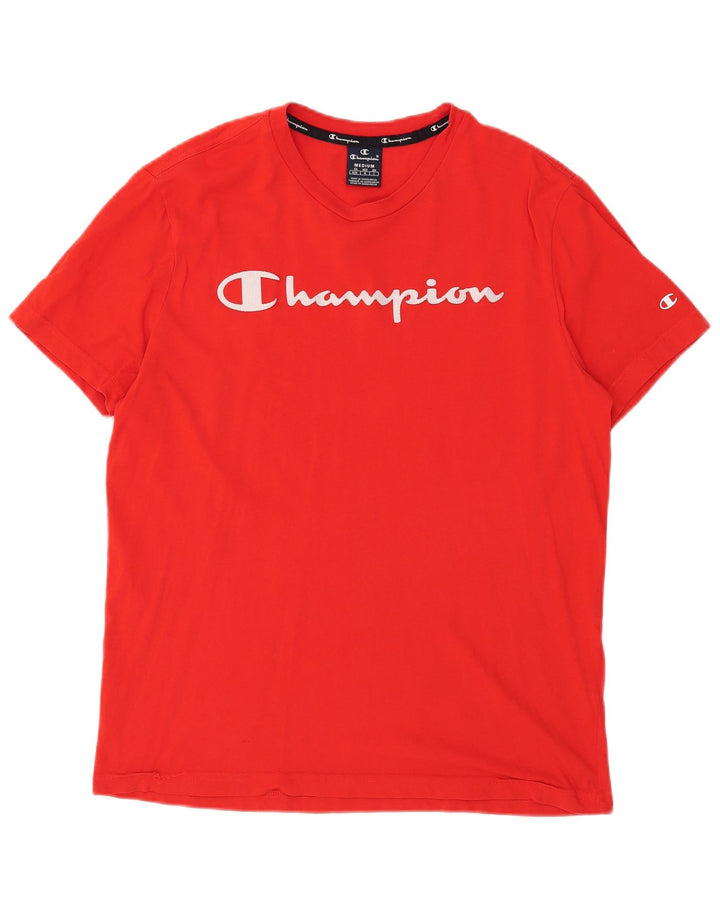 T-shirt grafica da uomo CHAMPION Top rosso medio
