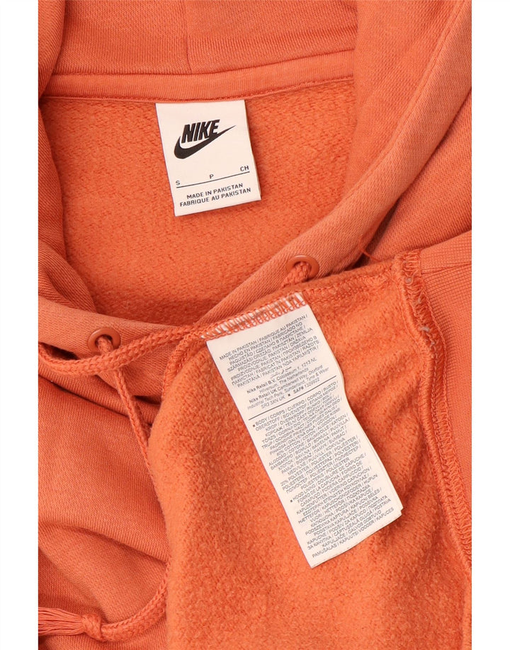 Felpa con cappuccio oversize da donna Nike UK 10 Small Arancione Cotone