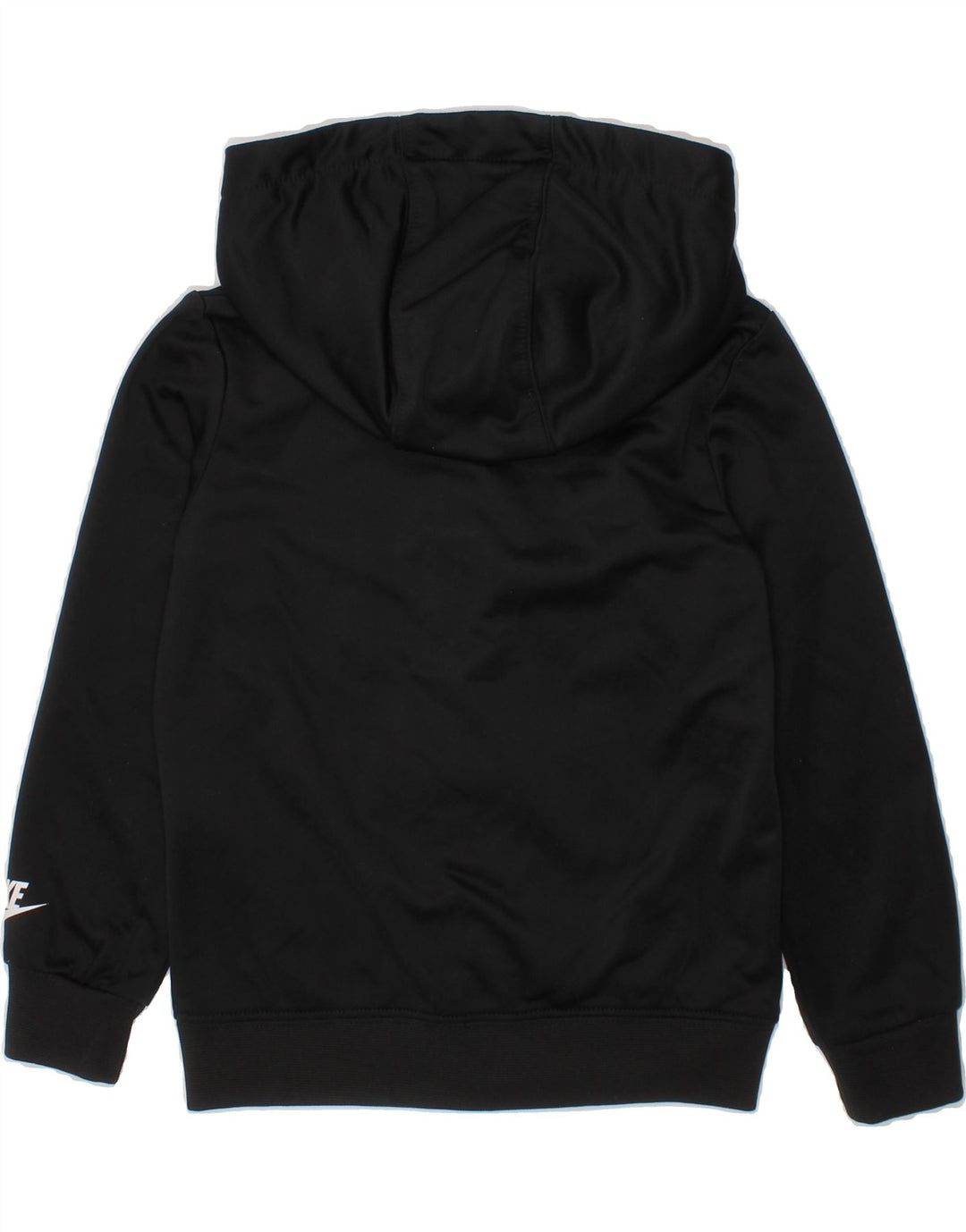 NIKE Boys Graphic Zip Hoodie Sweater 2-3 Years Black Polyester Vintage Nike and Second-Hand Nike from Messina Hembry 
