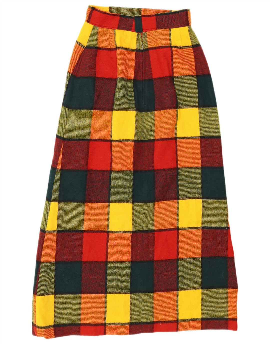 Gonna lunga da donna David Smith US 8 Medium W26 a quadri multicolore