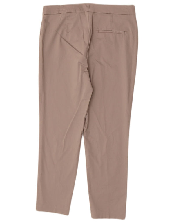 Pantaloni da abito slim corti Marks & Spencer da donna UK 12 medi W30 L25 Beige