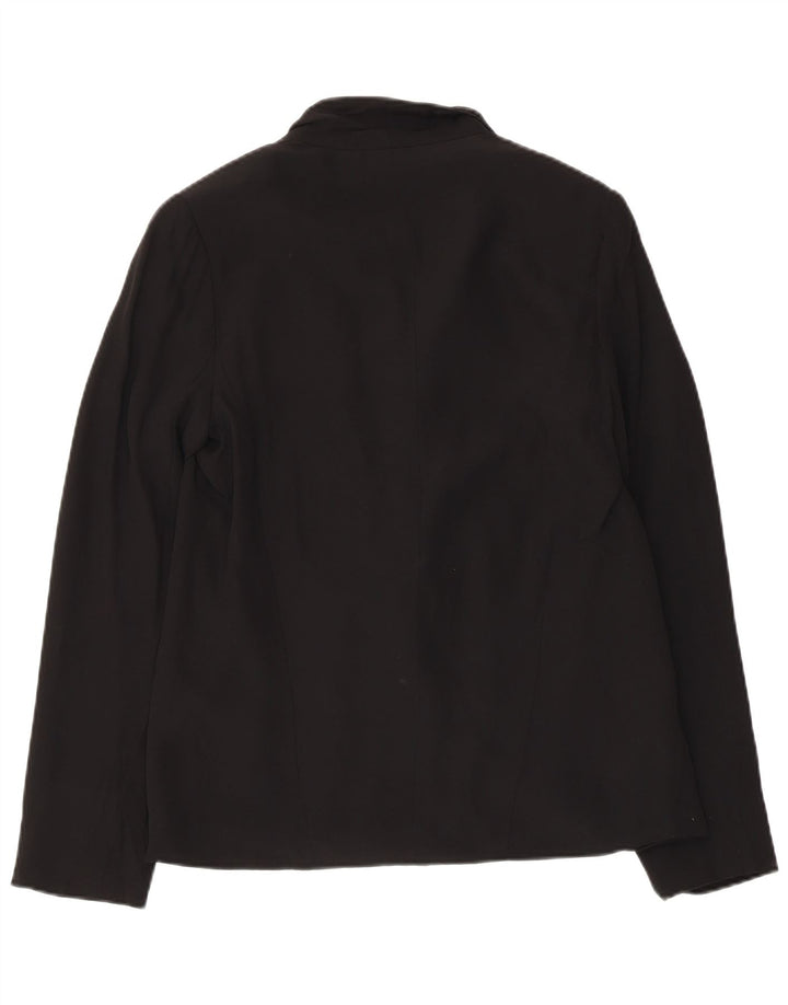 Giacca blazer da donna a 1 bottone Oasis UK 12 poliestere nero medio