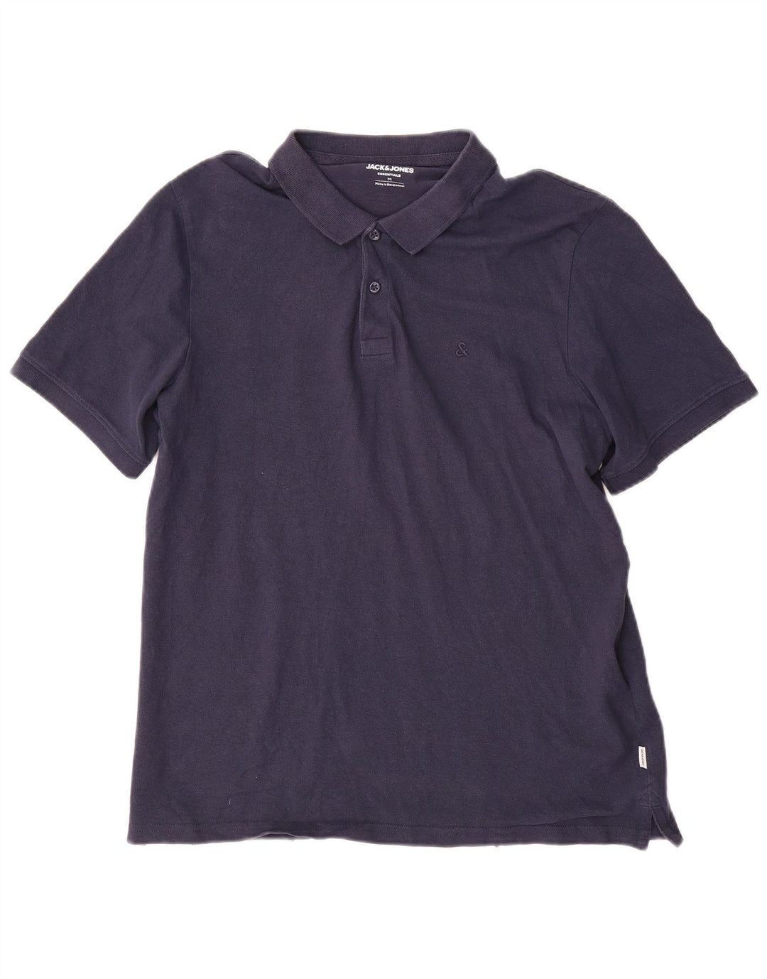 Polo da uomo Jack & Jones in cotone blu navy medio