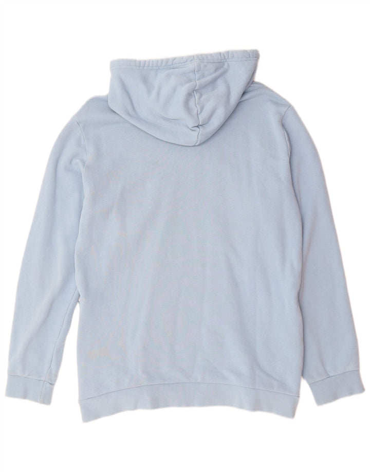 Maglione con cappuccio grafico da uomo ADIDAS in cotone blu medio