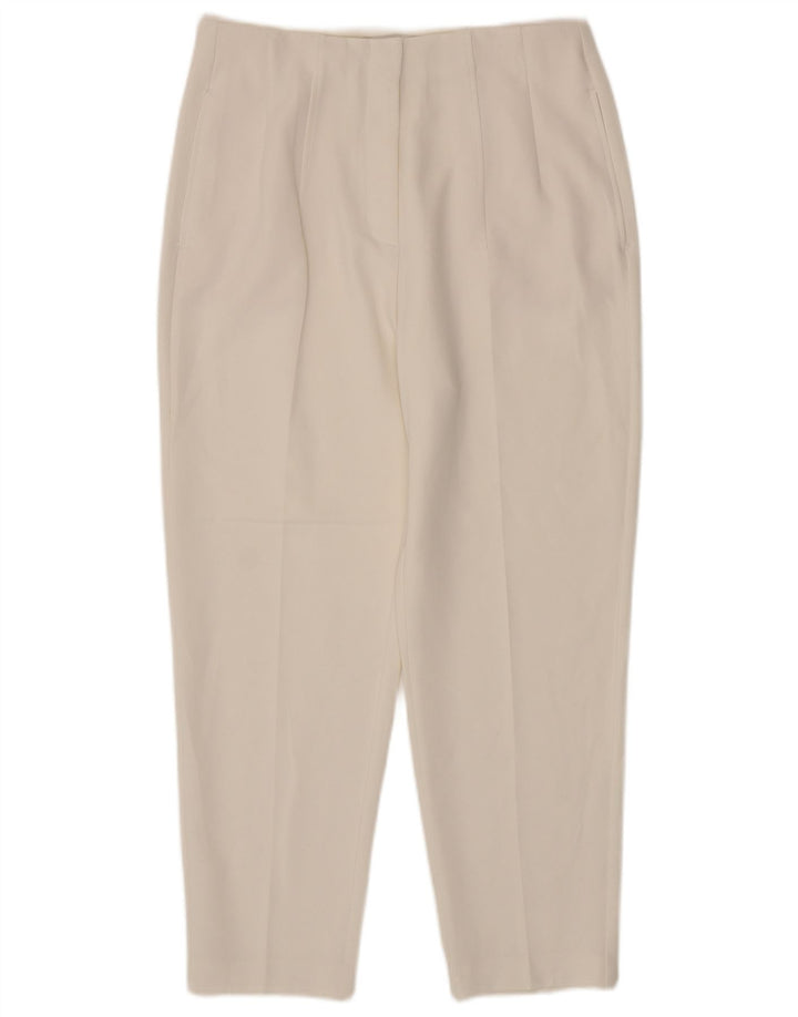 Pantaloni corti slim da donna Marks & Spencer UK 12 medi W30 L26 bianco sporco