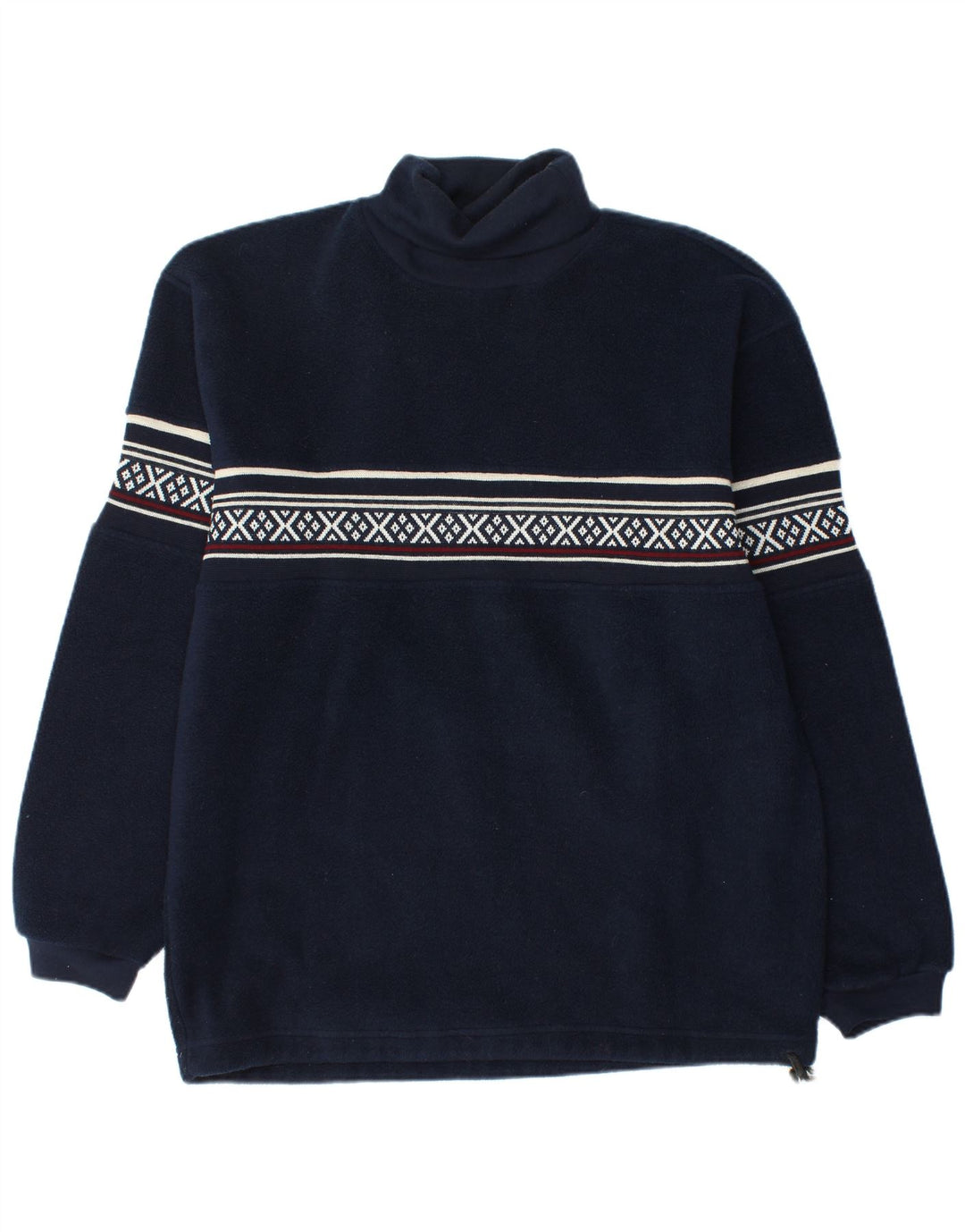 Maglione in pile da uomo Fire and Ice medio blu navy poliestere Fair Isle