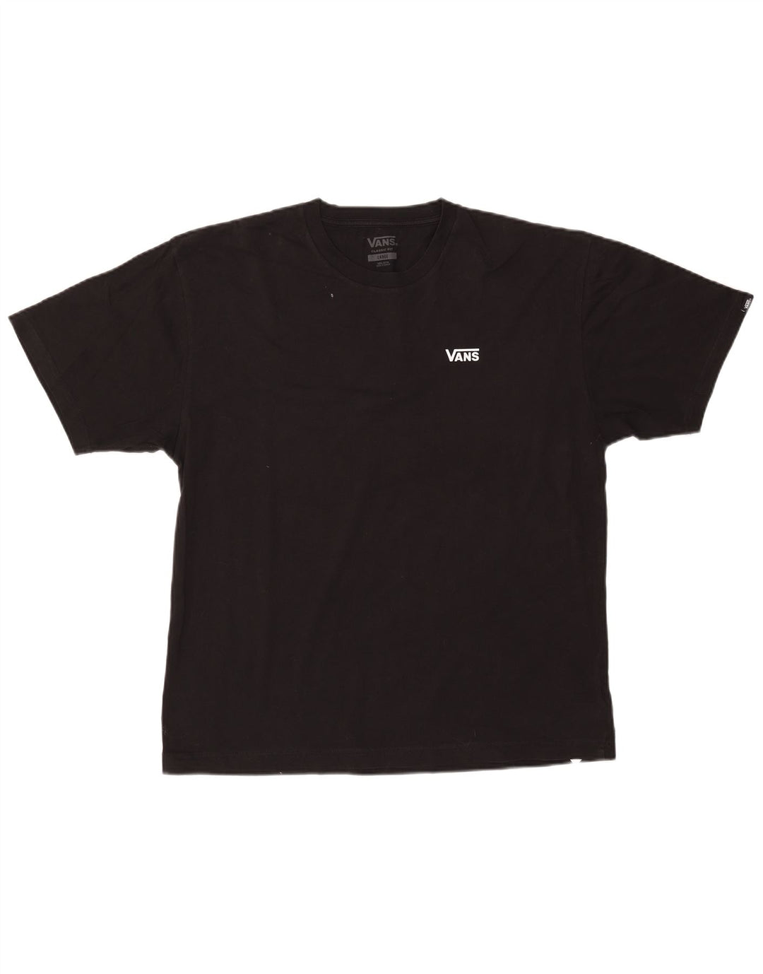 T-shirt da uomo dalla vestibilità classica VANS, taglia grande, in cotone nero