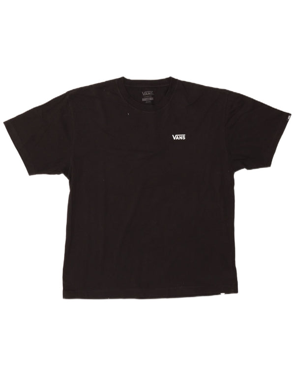 T-shirt da uomo dalla vestibilità classica VANS, taglia grande, in cotone nero