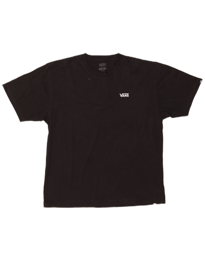 T-shirt da uomo dalla vestibilità classica VANS, taglia grande, in cotone nero