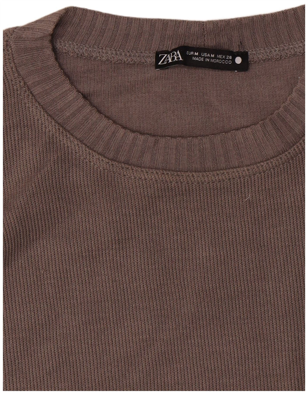 Top oversize da donna Zara a maniche lunghe UK 14 Marrone medio