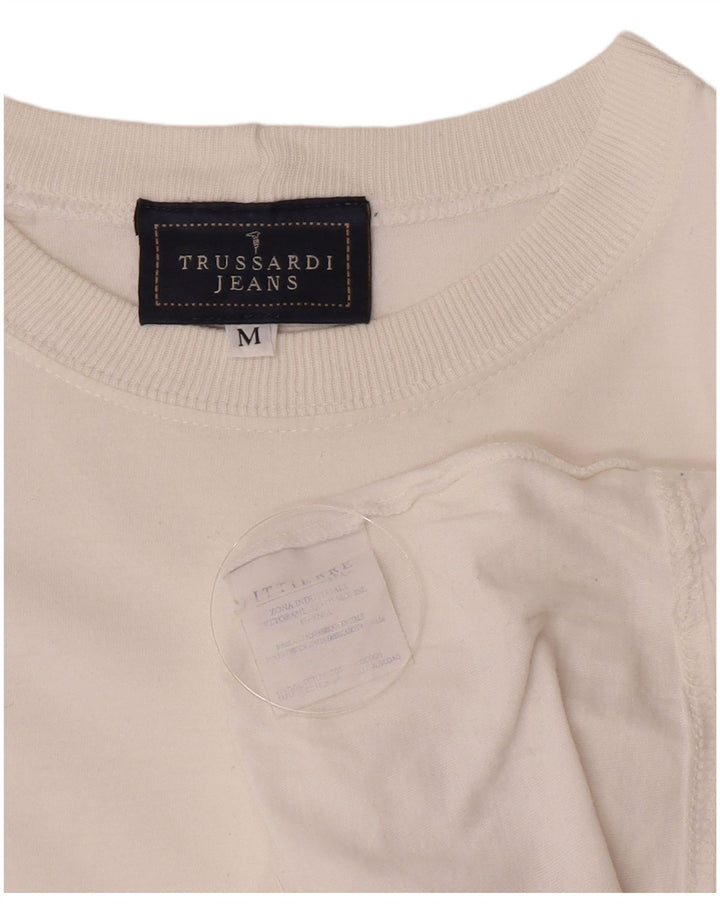 T-shirt grafica da uomo Trussardi Jeans Top in cotone bianco medio