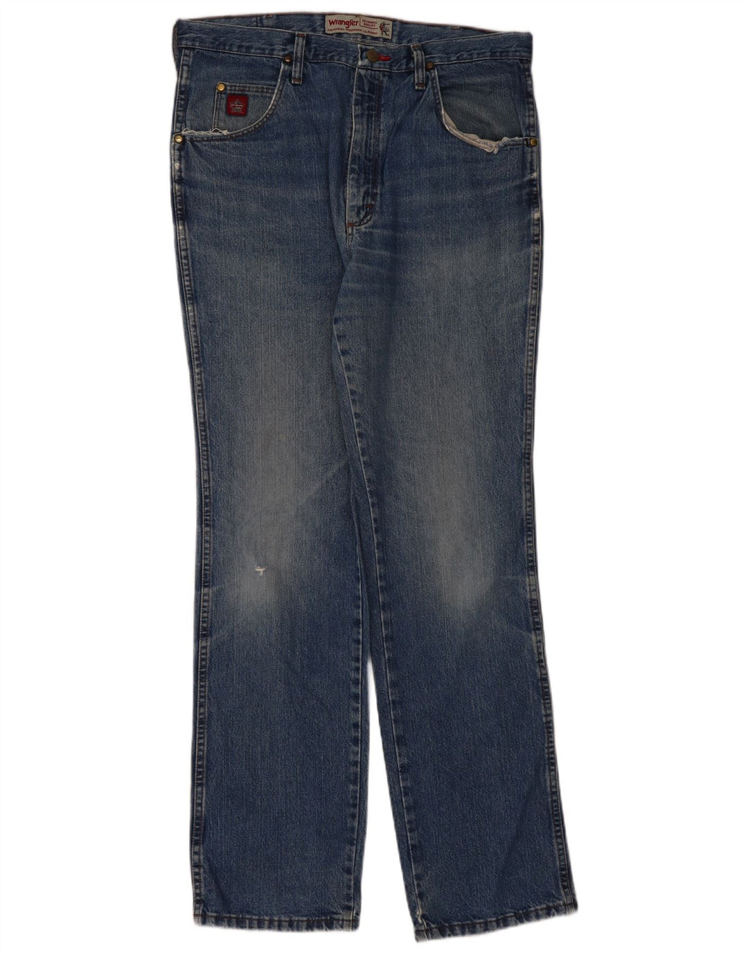 Jeans dritti da uomo WRANGLER W36 L34 cotone blu