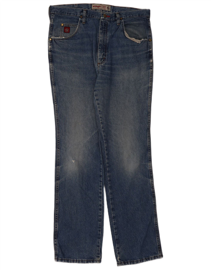 Jeans dritti da uomo WRANGLER W36 L34 cotone blu