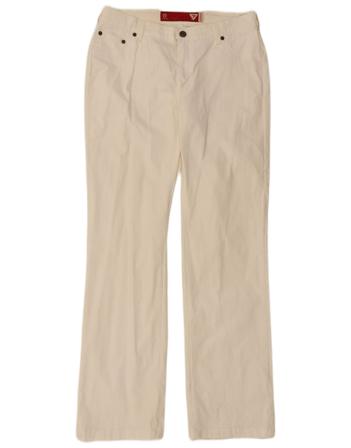 Pantaloni casual Bootcut da donna Guess W32 L31 bianchi