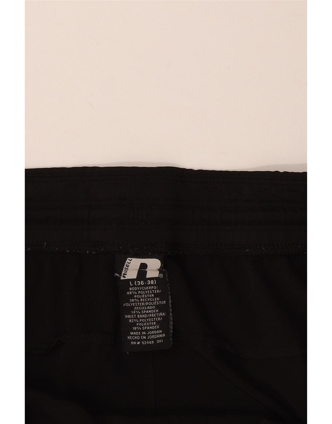 RUSSELL ATHLETIC Pantaloncini sportivi Dri-Power da uomo grandi in poliestere nero