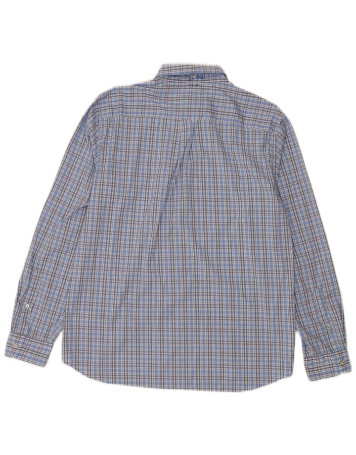 Vineyard Vines Camicia da uomo dal taglio classico in nylon a quadri blu medio