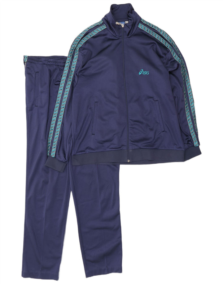 Tuta intera da uomo Asics Graphic IT 52 Large Blu Navy Colourblock