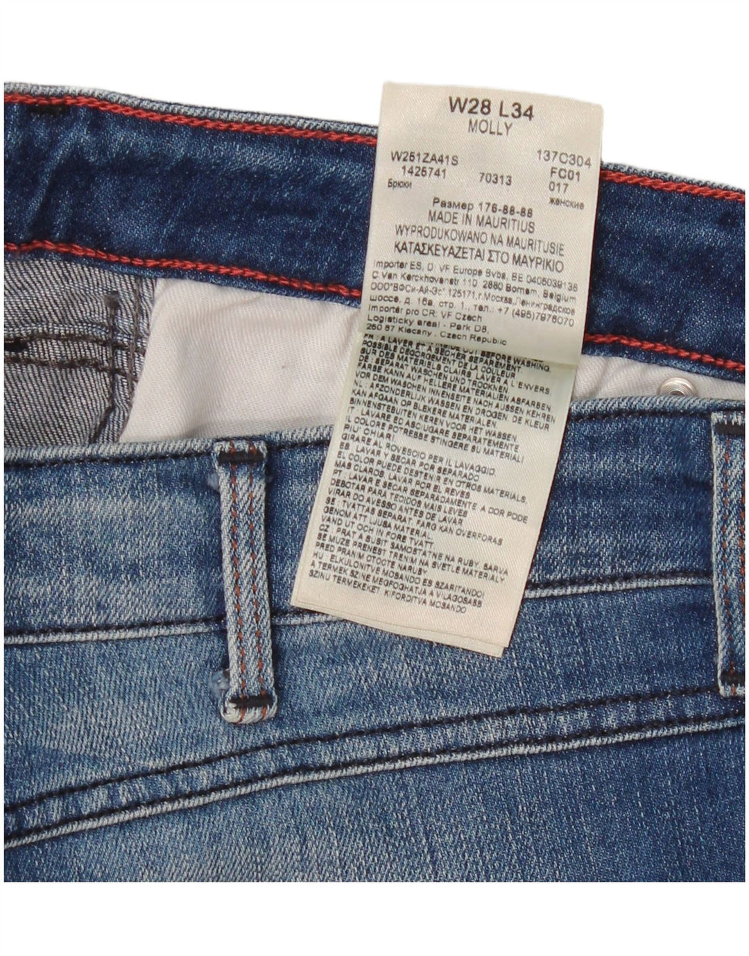 Jeans Wrangler Molly Slim da donna W28 L34 cotone blu