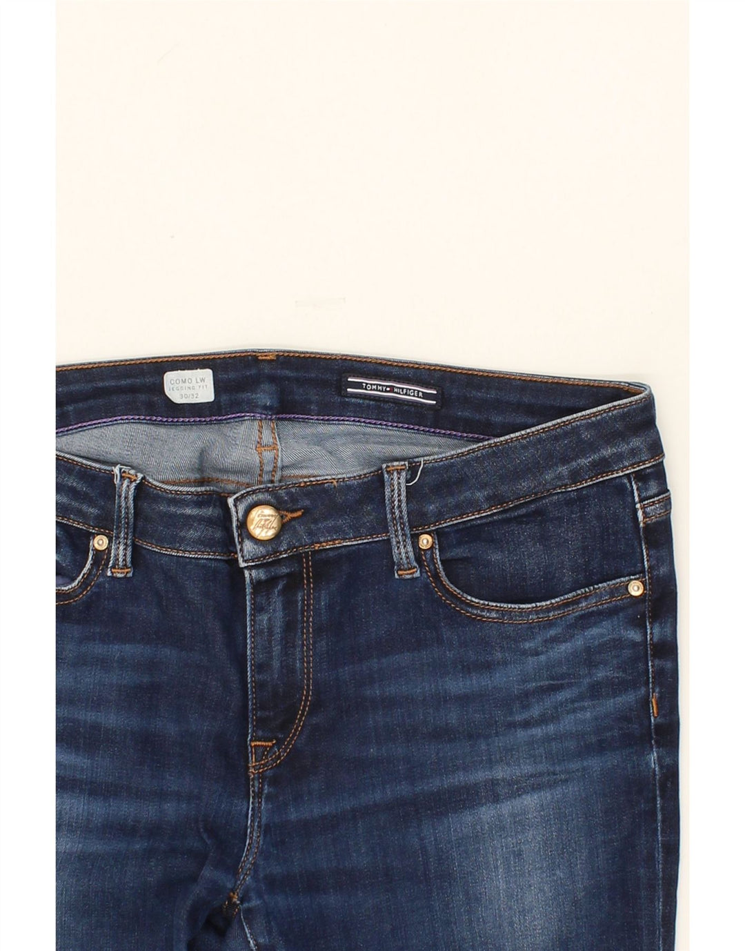 TOMMY HILFIGER Womens Como Jegging Jeans W30 L26 Navy Blue Vintage Tommy Hilfiger and Second-Hand Tommy Hilfiger from Messina Hembry 