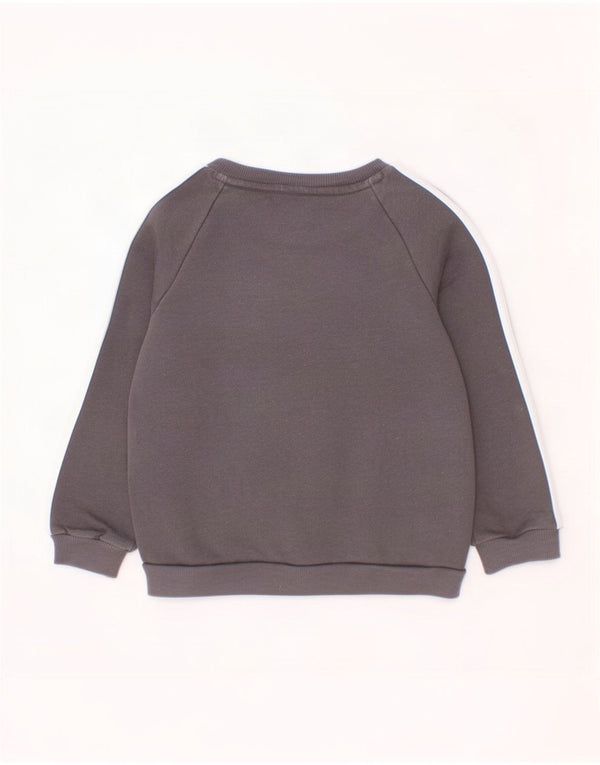 Adidas Baby Boys Graphic Sweatshirt Jumper 9-12 Months Grey Cotton