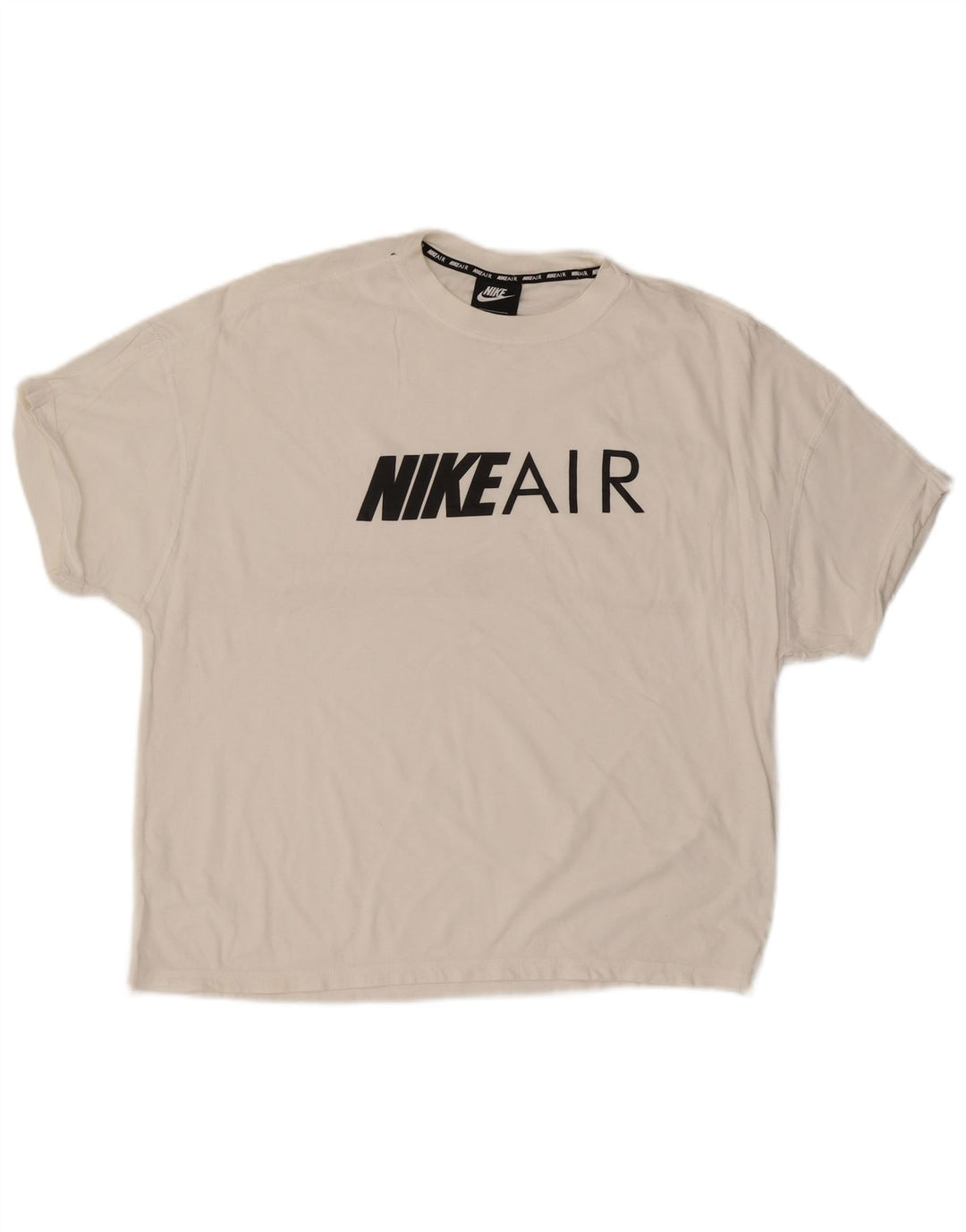 T-shirt grafica da uomo NIKE Top in cotone bianco medio