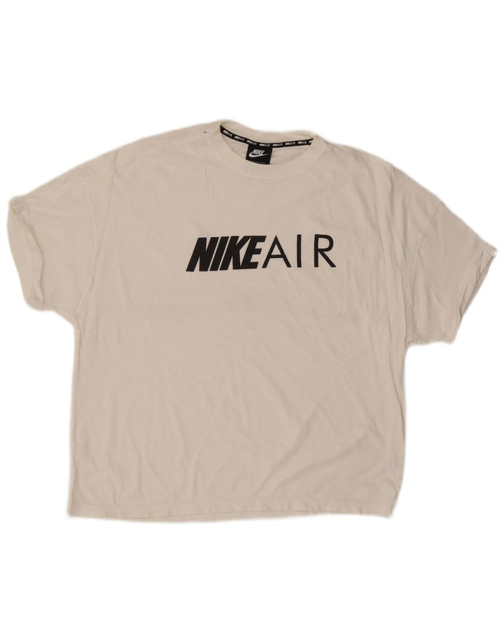 T-shirt grafica da uomo NIKE Top in cotone bianco medio