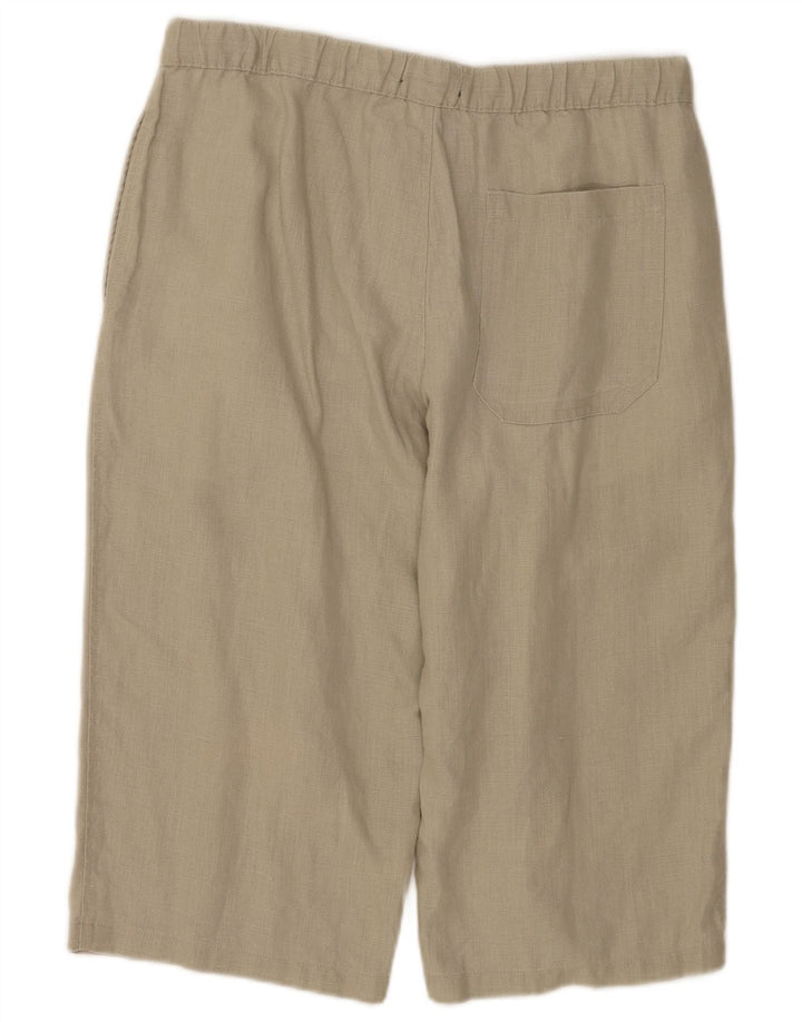Bermuda da uomo Marks & Spencer blu Harbour W34 grande lino beige