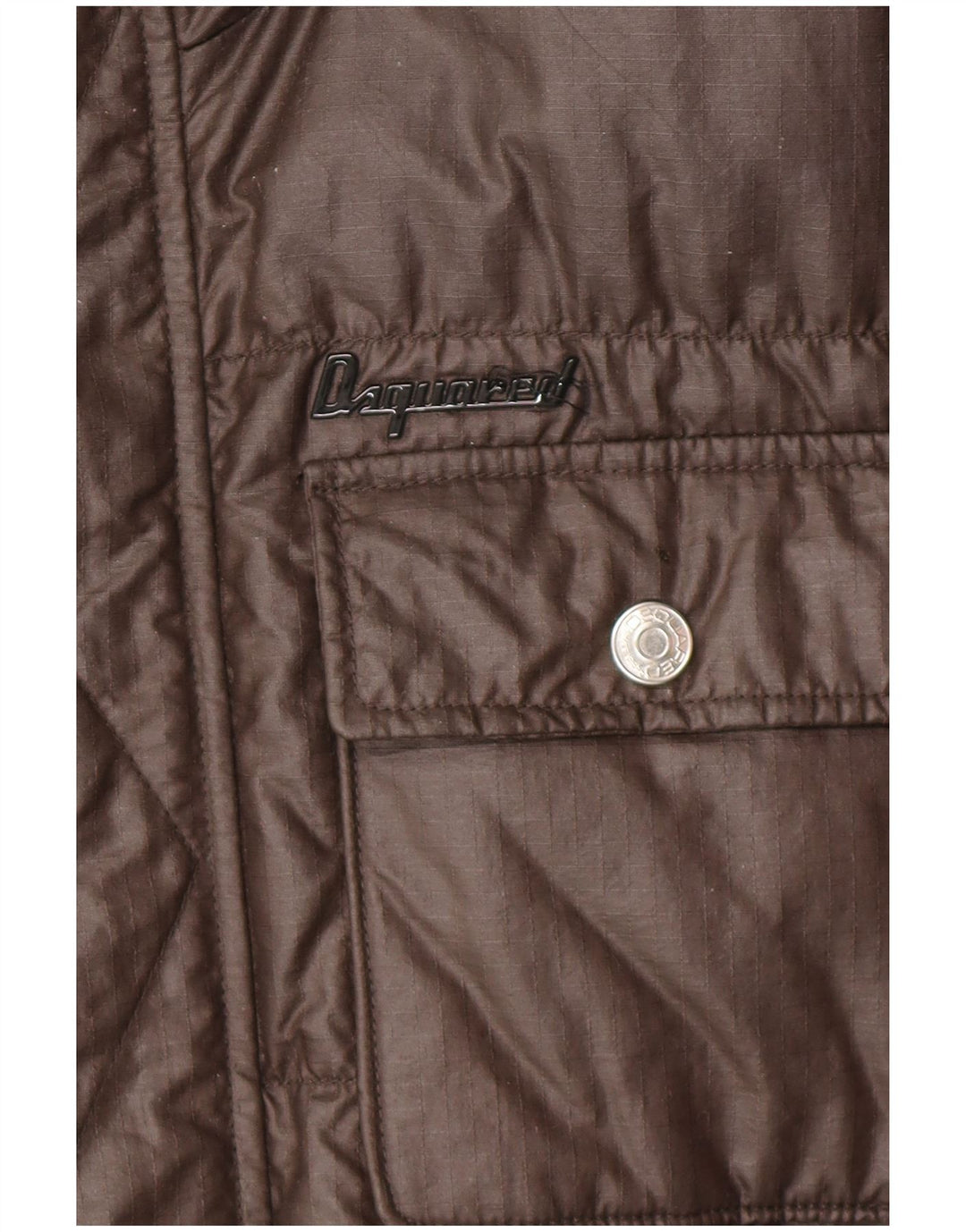 Giacca imbottita imbottita da uomo Dsquared IT 48 Designer marrone medio