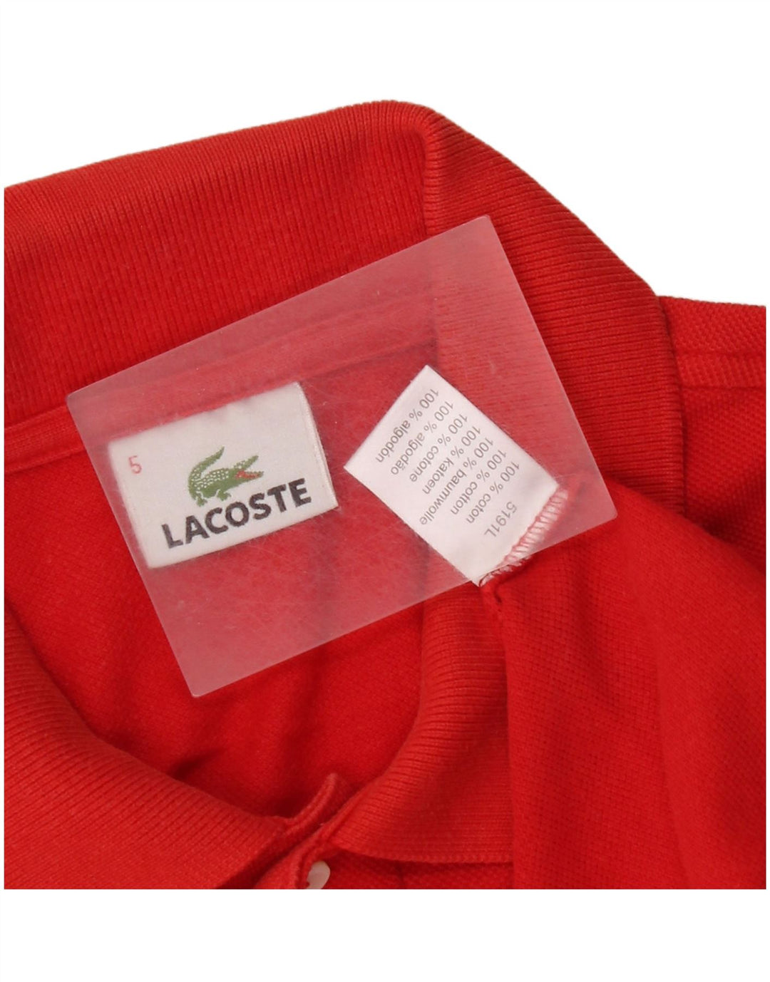 Polo da uomo Lacoste taglia 5 grande in cotone rosso