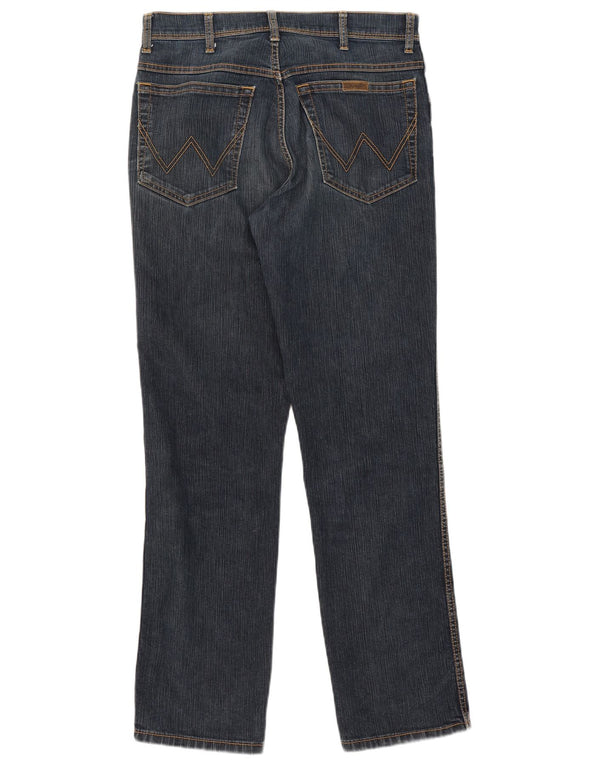 Jeans dritti vestibilità regolare da donna Wrangler W33 L32 cotone blu navy